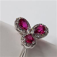 Anello Leo Pizzo Donna Venezia in Oro bianco Rubino 1.08 Ct 27107BR - 27107BR